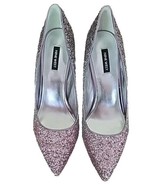 NINE WEST ~ WNTRENDZP3 ~ Gradient Glitter ~ 4&quot; SILVER Heel Pumps ~ Size 11M - $63.15 CAD