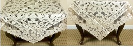 33&quot; Square Polyester Cutwork Embroidery Tablecloth Coffee Side End Table... - $48.99