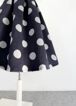 Winter Polka Dot Midi Pleated Skirt Women Custom Plus Size Pleated Party Skirt image 9
