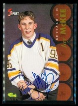 Vintage 1995 Classic 5 Sport Autograph Hockey Card Jay Mckee Buffalo Sabres B - £10.06 GBP