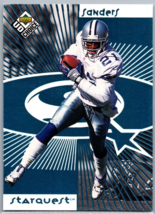 1998 Upper Deck UD Choice Starquest Blue #49 Deion Sanders Dallas Cowboys  - £0.75 GBP