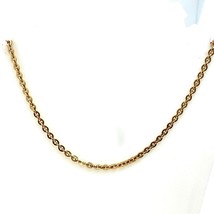 Vintage Signed 12k Gold Filled Art Deco Flat Cable Chain Choker Necklace size 15 - £59.21 GBP