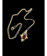 Coleman C.CO 10k Black Hills Gold Garnet Cross Pendant 1/20 14k 20in Nec... - $299.78