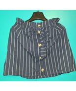 Charlotte Russe Size Small S Blue Pinstripe Mini Skirt With Tie Style # ... - $12.30 CAD