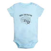 Under Construction Funny Rompers Newborn Baby Bodysuits Infant Jumpsuits... - £8.18 GBP+