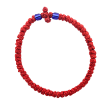 Handmade Greek Orthodox Red Prayer Rope Waxed Komboskini Chotki Bracelet... - $146.09 MXN