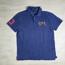 Polo Ralph Lauren Big Pony 3 Riders Polo Short Short Sleeve Blue Mens Si... - $563.28 MXN