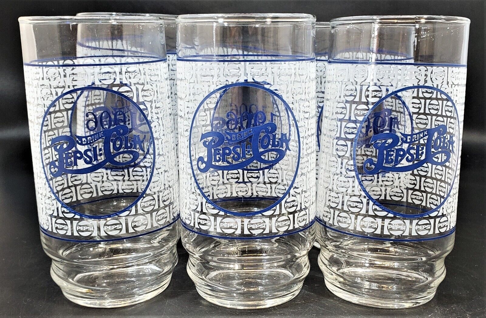 Set of 6 Pepsi-Cola Circa Glass Cup Collection 1906 16 oz. - £54.52 GBP