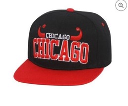 Chicago Embroidered Flat Snapback Twill Hat Cap Hiphop Baseball Basketball - £12.17 GBP