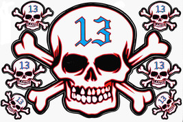 D389 Skull Pirate Dead Sticker Moto Racing Tuning Size 27x18 cm / 10x7 inch - $5.47 CAD