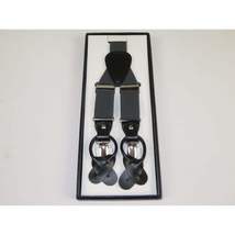 ELEGANT Suspenders Clip on and Button Option for Slacks or Suit Pants Charcoal image 3