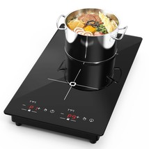 Double Induction Cooktop, 2300W 110V Electric Cooktop With Lcd Touch Screen 9 Le - £191.35 GBP