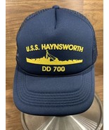 Vintage New USS Haynsworth DD 700 Hat Blue Snapback - $20.64 CAD