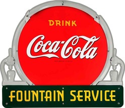 Coca-Cola Soda Fountain Laser Cut Metal Advertising sign - £55.35 GBP