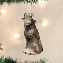 Old World Christmas Howling Wolf Glass Christmas Ornament 12163 - £14.14 GBP