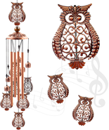 Wind Chimes Outdoor Clearance,  Owl Aluminum Tube Windchime with S Hook,... - £21.04 GBP