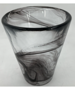 Kosta Boda Black Swirl Mine Tumbler Ulrica Hydman-Vallien Art Glass Swed... - £85.62 GBP
