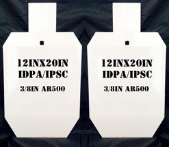 12x20 IDPA AR500 Gong Shooting Target - 3/8in Metal Target - 2pc Stand M... - £151.42 GBP