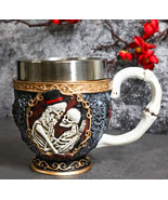 Cameo Skeletons Bridal Couple Love Never Dies Wedding Scrollwork Tea Cup... - $568.48 MXN