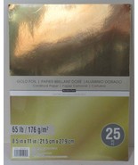 Recollections Cardstock Paper 8 1/2&quot; x 11&quot; 25 Sheets gold bright SOLID G... - $25.84 CAD