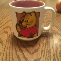 DISNEY WINNIE THE POOH COFFEE MUG D HANDLE PINK INSIDE - $6.75