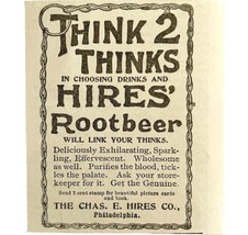 Hires Root Beer Soda Pop 1894 Advertisement Victorian Think 2 Thinks ADB... - £15.93 GBP