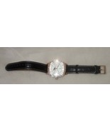 Timepieces by Randy Jackson Square Dial Leather Strap Watch ROSE G New - £85.53 GBP