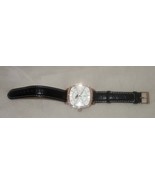 Timepieces by Randy Jackson Square Dial Leather Strap Watch ROSE G New - £81.91 GBP