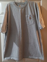 Carharatt Adult Men T Shirt Size XL With Pocket Gray - $12.99