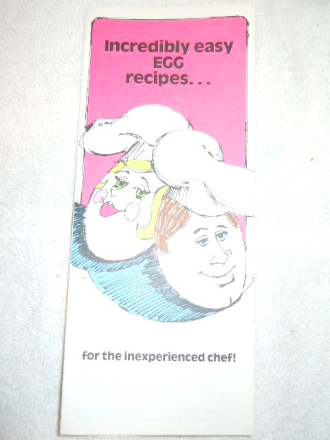 Vintage Incredibly Easy Egg Foldout Recipe Booklet 1985 - $3.99