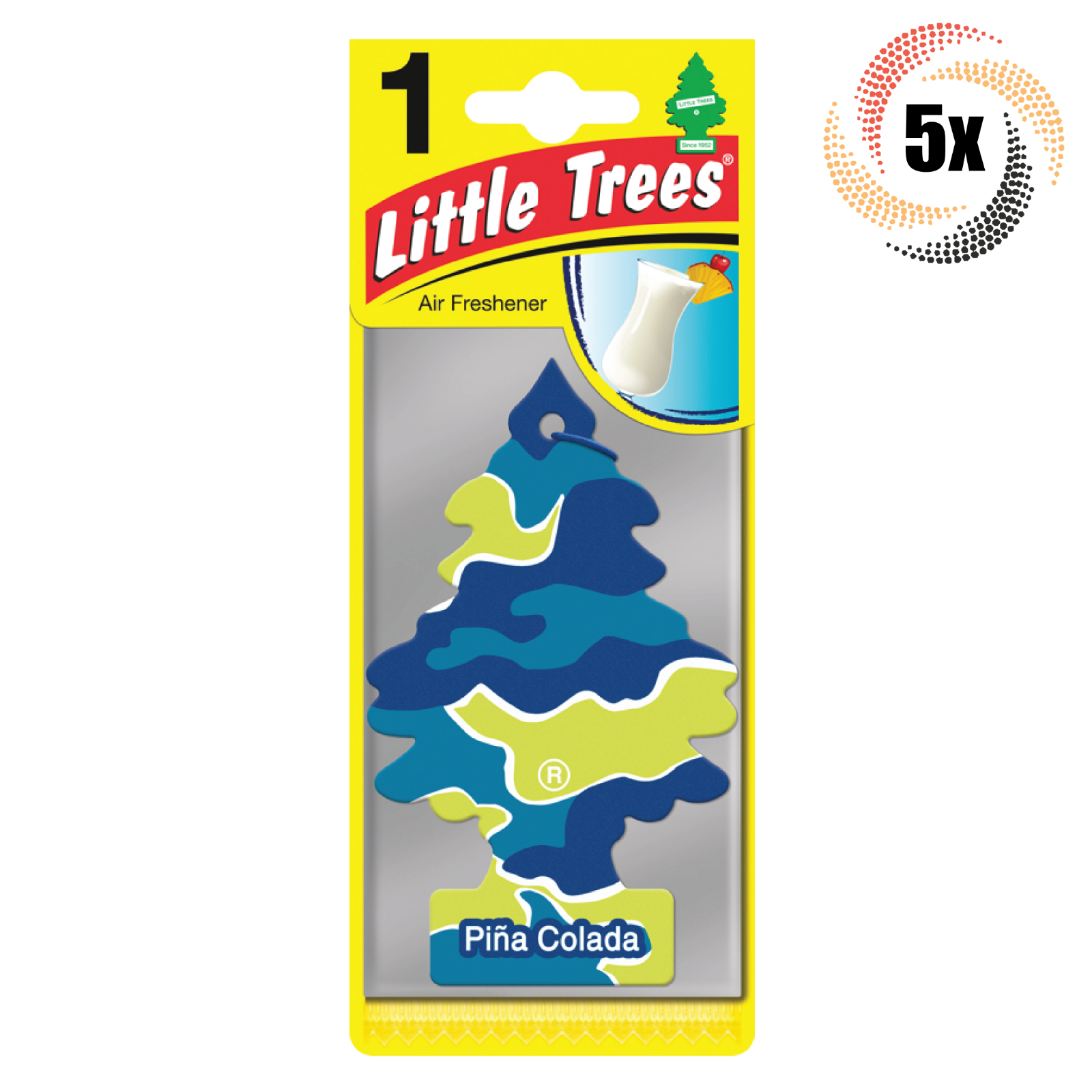 5x Packs Little Trees Single Pina Colada Scent Hanging Trees | Prevents ... - $10.40