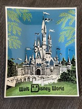 Walt Disney World Cinderalla Castle Glass Tray Dish original box $1.25 price tag - $19.99