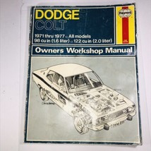 Haynes Dodge Colt 1971 to 1977 98 cu(1.6 liter) 122 cu (2.0 liter) Repair Manual - £7.44 GBP