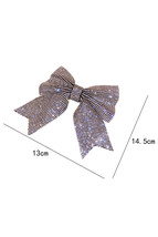 Silvery Rhinestone Large Bow Knot Hair Clip - $101.79 MXN