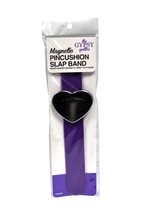 The Gypsy Quilter Magnetic Heart Shaped Pincushion with Slap Band Bracelet - $15.95