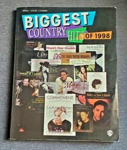 The Biggest Country Hits of 1998: Piano Vocal Guitar Chords Sheet Music Book - £9.96 GBP