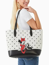 NWB Kate Spade Disney X Reversible Minnie Mouse Tote K4643 $379 Dust Bag FS - £128.52 GBP