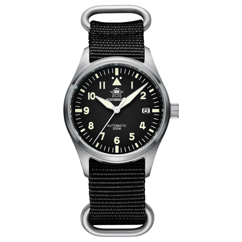 Unisex Watch Addies Dive Pilot Watch Automatic Mechanical Diver Watch C3  men&#39;s  - $278.37