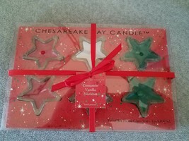 Chesapeake Bay Candle Stars Gift Set of 6 Red White Green - $8.46