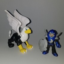 Imaginext Knight &amp; Phoenix Lot Griffin Wings Flap Blue Knight Armour Shield - £16.51 GBP