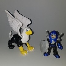 Imaginext Knight &amp; Phoenix Lot Griffin Wings Flap Blue Knight Armour Shield - £16.16 GBP