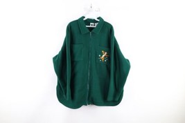 Vtg Disney Womens XL Winnie the Pooh Tigger Double Pocket Fleece Shirt Jacket - £47.00 GBP