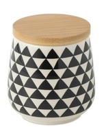 Thyme &amp; Table ~ 7.1 Ounce ~ Ceramic Jar w/Wooden Lid ~ MEDALLION PATTERN - €21,34 EUR