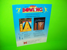 PRO BOWLING 1983 ORIGINAL NOS VIDEO ARCADE GAME SALES FLYER Vintage Retr... - £12.82 GBP