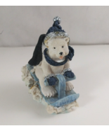 Polar Bear &amp; Penguin Sledding Winter 5&quot; Figurine - $180.76 MXN