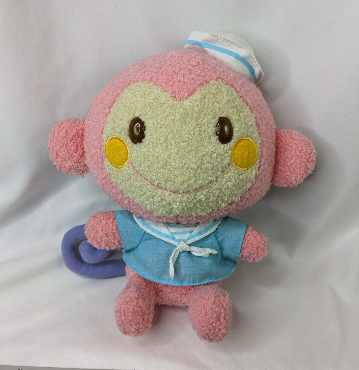 Sanrio Pink Sailor Monkey Plush Chi Chai Monchan 10 Inch 2008 Stuffed Animal Toy - £163.23 GBP