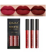 3Pcs Dark Deep Ruby Light Rose red Brown red Matte Liquid Lipstick Sets - $15.99