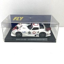 New Fly Marcos 600 LM Brands Hatch 97 Slot Car White Racing Model Blanco... - $42.06