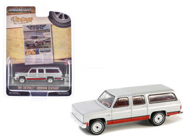 1981 Chevrolet Suburban Silver/ Red &quot;Vintage Ad Cars&quot; Series 10 1/64 Diecast Car - $9.99