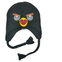 Boys Hat Trapper Beanie Winter Phineas Ferb Black Knit Laplander Reversible - £11.89 GBP